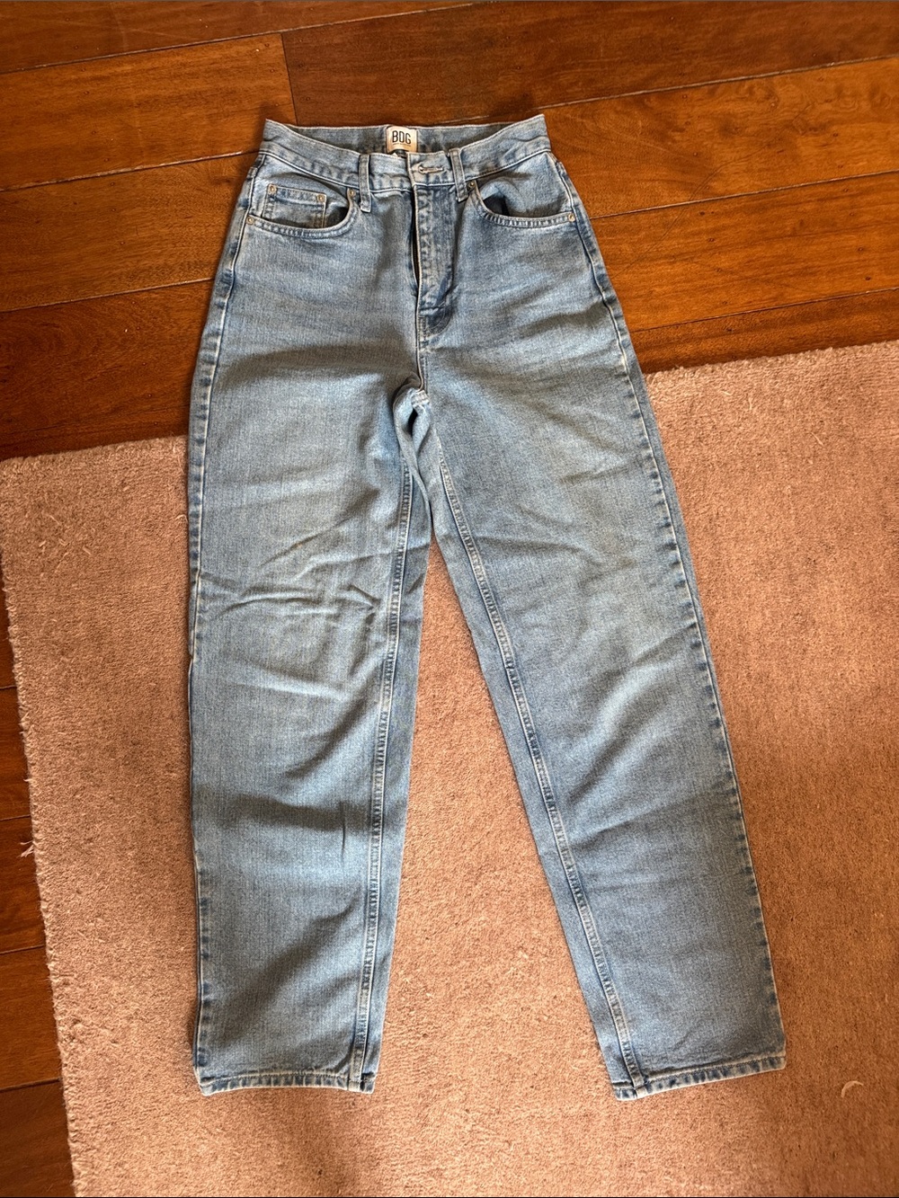 BDG High-Rise Light Wash Straight Jeans